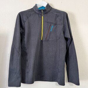 Lafuma Mens Half-Zip Pullover Sweater Gray Long Sleeve Hiking Outdoor Zip Pocket